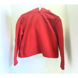 Balenciaga Women's Cropped Hoodie Pullover Red Size S
